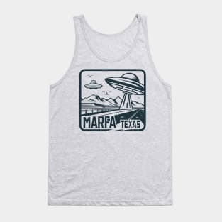 Vintage Marfa Texas UFO Art - Timeless Extraterrestrial Illustration Tank Top